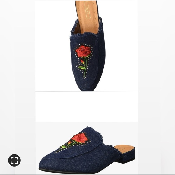 Yoki Women’s Willas Mule in Dark Denim and Light Denim Style Size 11 - Picture 3 of 4